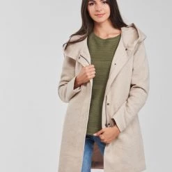 Vêtements Femme Manteaux Only ONLSEDONA Beige