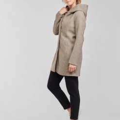 Vêtements Femme Manteaux Only ONLSEDONA Marron -Manteaux Soldes Magasin 20417117 500 C