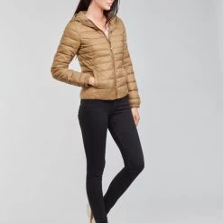 Vêtements Femme Doudounes Only ONLTAHOE Marron -Manteaux Soldes Magasin 20417122 500 C