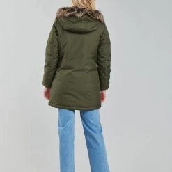 Vêtements Femme Parkas Only ONLKATY Kaki -Manteaux Soldes Magasin 20417123 500 D