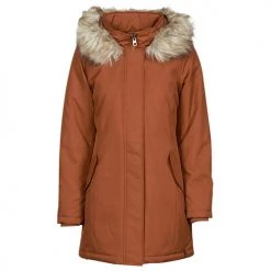 Vêtements Femme Parkas Only ONLKATY Brique -Manteaux Soldes Magasin 20417125 500 A