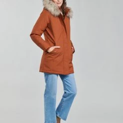 Vêtements Femme Parkas Only ONLKATY Brique -Manteaux Soldes Magasin 20417125 500 C