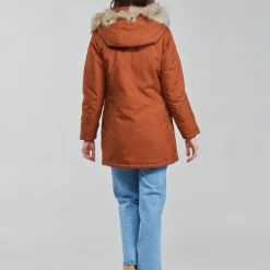 Vêtements Femme Parkas Only ONLKATY Brique -Manteaux Soldes Magasin 20417125 500 D