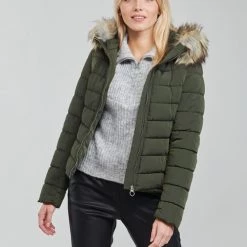 Vêtements Femme Doudounes Only ONLNEWELLAN Kaki 8 Vêtements Femme Doudounes Only ONLNEWELLAN Kaki -Manteaux Soldes Magasin 20417130 500 B