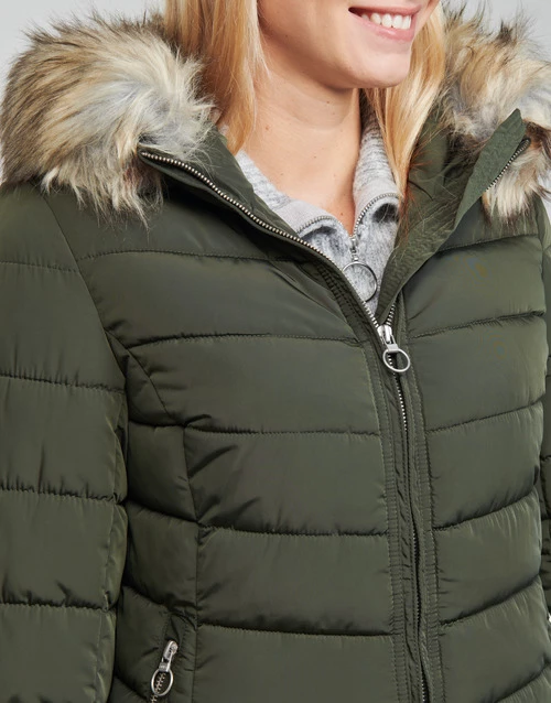 Vêtements Femme Doudounes Only ONLNEWELLAN Kaki 7 Vêtements Femme Doudounes Only ONLNEWELLAN Kaki – Image 5