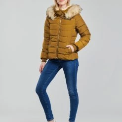 Vêtements Femme Doudounes Only ONLCAMILLA Marron -Manteaux Soldes Magasin 20417133 500 C