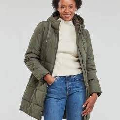 Vêtements Femme Doudounes Only ONLDOLLY Kaki -Manteaux Soldes Magasin 20417134 500 B