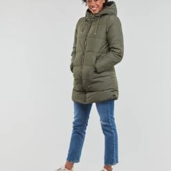 Vêtements Femme Doudounes Only ONLDOLLY Kaki -Manteaux Soldes Magasin 20417134 500 C