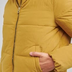 Vêtements Femme Doudounes Only ONLDOLLY Moutarde -Manteaux Soldes Magasin 20417136 500 E