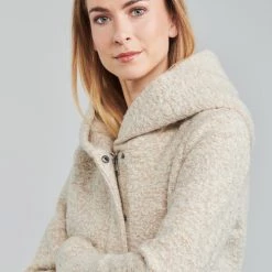 Vêtements Femme Manteaux Only ONLNEWSEDONA Beige -Manteaux Soldes Magasin 20417139 500 E