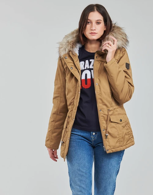 Vêtements Femme Parkas Only ONLKATIE Marron 3 Vêtements Femme Parkas Only ONLKATIE Marron