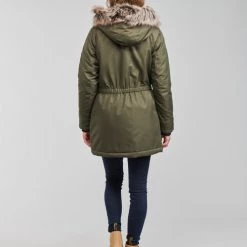 Vêtements Femme Parkas Only ONLIRIS Kaki -Manteaux Soldes Magasin 20417170 500 D