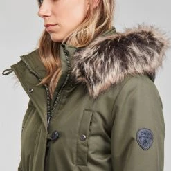 Vêtements Femme Parkas Only ONLIRIS Kaki -Manteaux Soldes Magasin 20417170 500 E