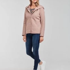 Vêtements Femme Manteaux Only ONLNEWSEDONA Rose -Manteaux Soldes Magasin 20417172 500 C