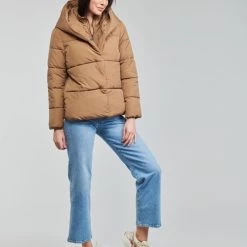 Vêtements Femme Doudounes Only ONLSYDNEY Marron -Manteaux Soldes Magasin 20417178 500 C