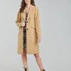 Vêtements Femme Manteaux Only ONLLOUIE Camel -Manteaux Soldes Magasin 20417182 500 B