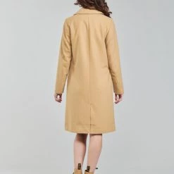 Vêtements Femme Manteaux Only ONLLOUIE Camel -Manteaux Soldes Magasin 20417182 500 D