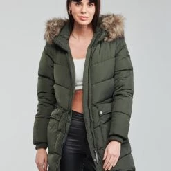 Vêtements Femme Doudounes Only ONLNEWROONA Kaki -Manteaux Soldes Magasin 20417188 500 B