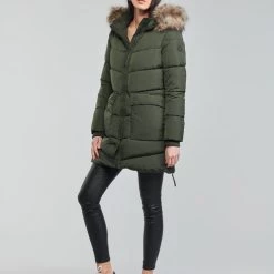 Vêtements Femme Doudounes Only ONLNEWROONA Kaki -Manteaux Soldes Magasin 20417188 500 C