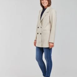 Vêtements Femme Manteaux Only ONLVICTORIA Beige -Manteaux Soldes Magasin 20417193 500 C
