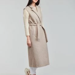 Vêtements Femme Manteaux Only ONLTRILLION Camel -Manteaux Soldes Magasin 20417200 500 C