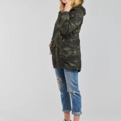Vêtements Femme Parkas Yurban PEPINA Kaki -Manteaux Soldes Magasin 20476263 500 C