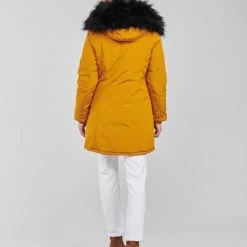Vêtements Femme Parkas Betty London PAPAKA Moutarde -Manteaux Soldes Magasin 20478824 500 D