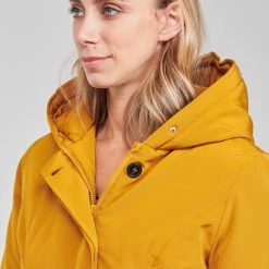 Vêtements Femme Parkas Betty London PAPAKA Moutarde -Manteaux Soldes Magasin 20478824 500 E