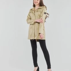 Vêtements Femme Parkas One Step DRISS Beige -Manteaux Soldes Magasin 20804615 500 C