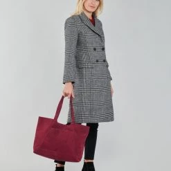 Vêtements Femme Manteaux Betty London PIXIE Noir / Gris -Manteaux Soldes Magasin 21040501 500 C