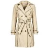 Vêtements Femme Trenchs Naf Naf BIAISA Beige -Manteaux Soldes Magasin 21098165 500 A