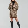 Vêtements Femme Manteaux Moony Mood CIELLO Marron / Beige -Manteaux Soldes Magasin 21180013 500 B