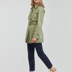 Vêtements Femme Trenchs Esprit OCS LL TRNCH JK Kaki -Manteaux Soldes Magasin 21238019 500 C