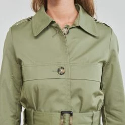 Vêtements Femme Trenchs Esprit OCS LL TRNCH JK Kaki -Manteaux Soldes Magasin 21238019 500 E