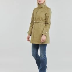 Vêtements Femme Trenchs G-Star Raw SLIM MINOR TRENCH Kaki clair -Manteaux Soldes Magasin 21371823 500 C
