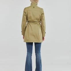 Vêtements Femme Trenchs G-Star Raw SLIM MINOR TRENCH Kaki clair -Manteaux Soldes Magasin 21371823 500 D