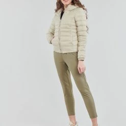 Vêtements Femme Doudounes Only ONLTAHOE Ecru -Manteaux Soldes Magasin 21518262 500 C
