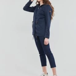 Vêtements Femme Parkas Only ONLLORCA Marine -Manteaux Soldes Magasin 21518266 500 C