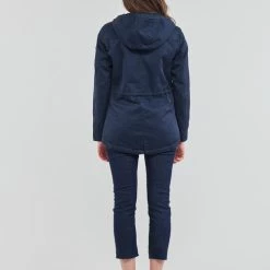 Vêtements Femme Parkas Only ONLLORCA Marine -Manteaux Soldes Magasin 21518266 500 D