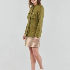 Vêtements Femme Parkas Only ONLALMA Kaki -Manteaux Soldes Magasin 21518270 500 C