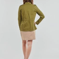 Vêtements Femme Parkas Only ONLALMA Kaki -Manteaux Soldes Magasin 21518270 500 D