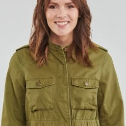 Vêtements Femme Parkas Only ONLALMA Kaki -Manteaux Soldes Magasin 21518270 500 E