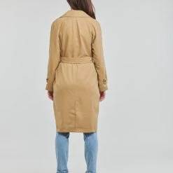 Vêtements Femme Trenchs Vero Moda VMLOU Cognac -Manteaux Soldes Magasin 21550306 500 D
