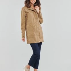 Vêtements Femme Parkas Vila VIBIMI Cognac -Manteaux Soldes Magasin 21666298 500 C