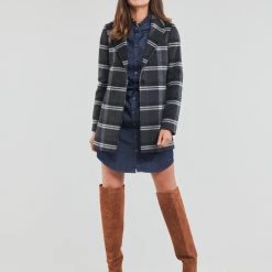 Vêtements Femme Manteaux Les Petites Bombes CELINE Noir / Gris