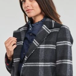 Vêtements Femme Manteaux Les Petites Bombes CELINE Noir / Gris -Manteaux Soldes Magasin 22475284 500 E