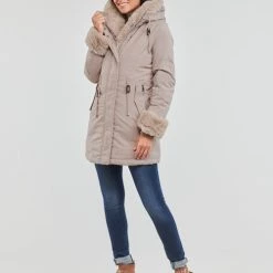 Vêtements Femme Doudounes Betty London MARCILIE Beige -Manteaux Soldes Magasin 22524290 500 C