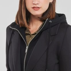 Vêtements Femme Manteaux Ikks BP44365 Noir -Manteaux Soldes Magasin 22544773 500 E