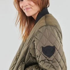 Vêtements Femme Doudounes Ikks BV45045 Kaki -Manteaux Soldes Magasin 22544822 500 E