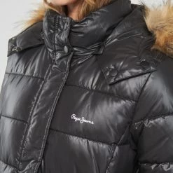 Vêtements Femme Doudounes Pepe jeans ANJA Noir -Manteaux Soldes Magasin 22576378 500 E